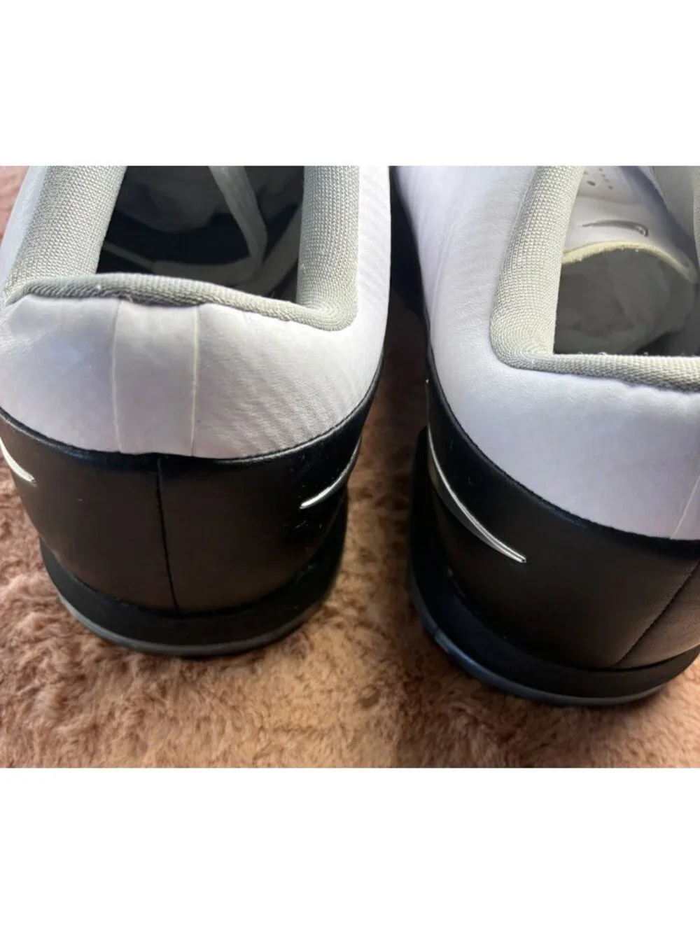 Nike Lunar Control 4 Golf Shoes Mens 10.5 White Black Cleated 819009-101 New